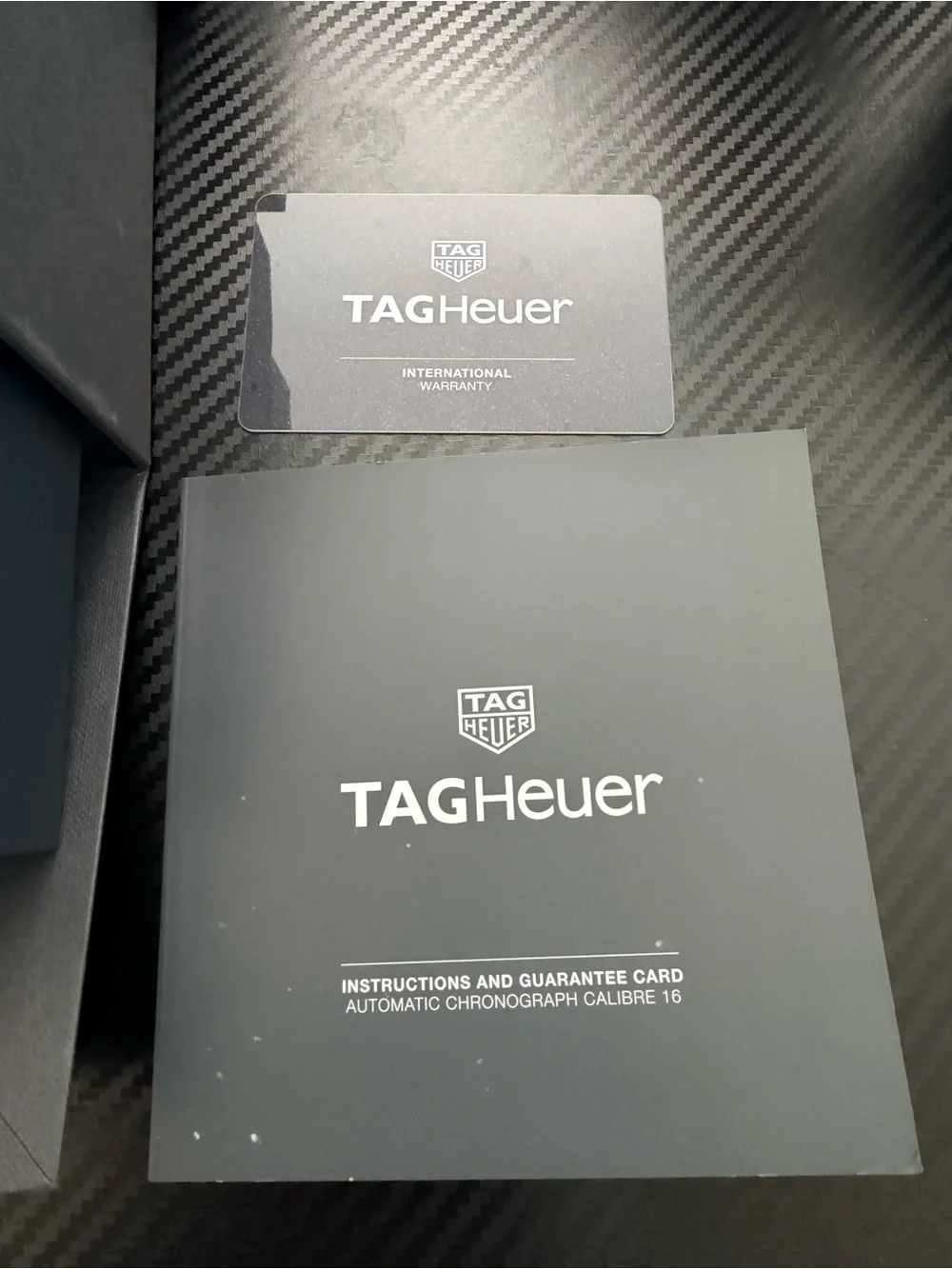 Tag Heuer Blue Dial Chronograph with Brown Leather Strap and Black Rubber Extras